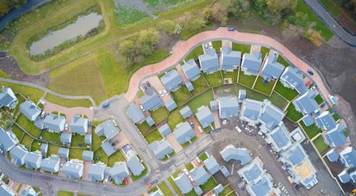 Aerial view of a master-planned community