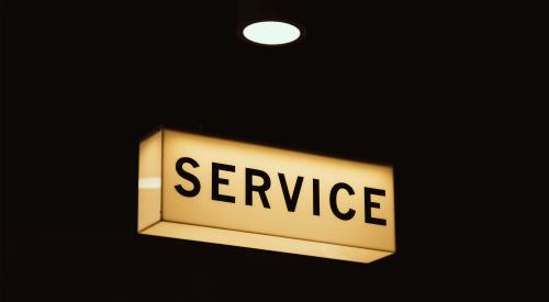 Service illuminated sign