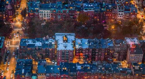 Aerial view of Boston