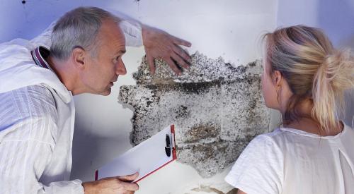 Discovering mold in the wall of a new-construction home