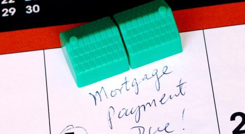 Mortgage payment reminder on calendar