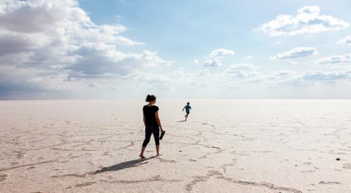 Salt lake, Chott el Djerid, Tunisia