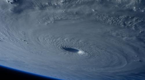 Space view of hurricane