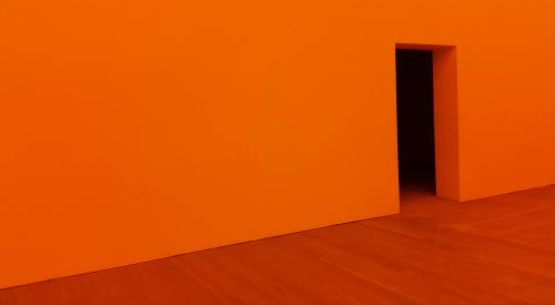 Orange wall and floor