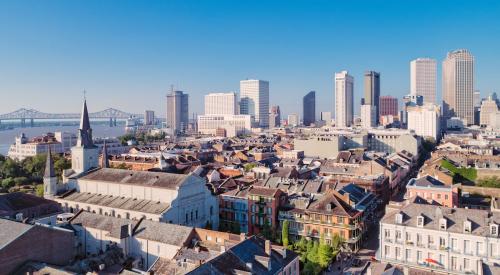 City of New Orleans aerial view