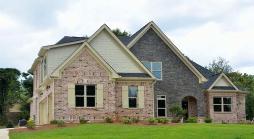 New two-story house built