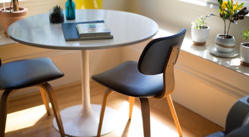 House interior with dining table and chairs