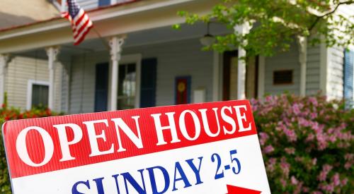 Open house sign outside of home