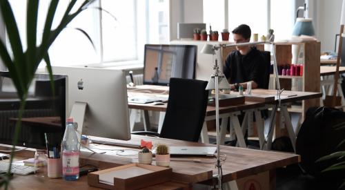 guy working in office