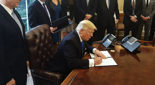 President Trump signs bill into law at White House