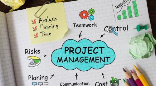 Doodles of project management flow chart