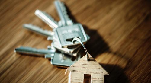 House keys on a table