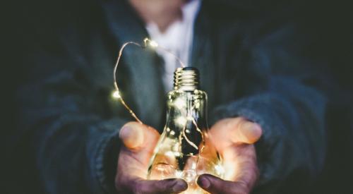 Man with lights in his hands