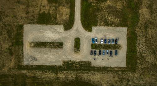 Aerial view of land lot