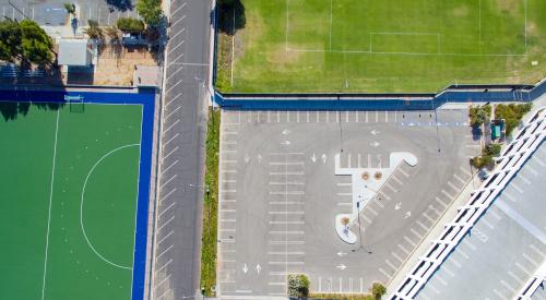 Aerial shot of land lots