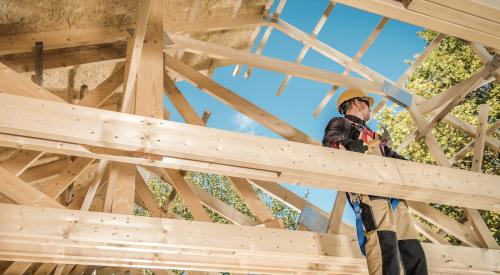 roof framing in progress