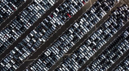 Cars in a car park