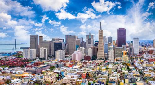 San Francisco Aerial Shot Downtown