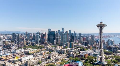 Aerial view of Seattle, WA