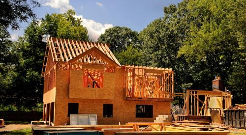 Single-family house under construction