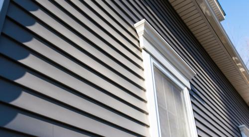 Gray siding on residential house