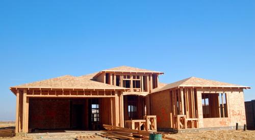 Single-family home under construction