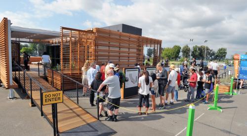 A house built by California Polytechnic State University at Solar Decathlon 2015