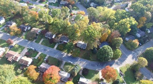 Suburb in fall