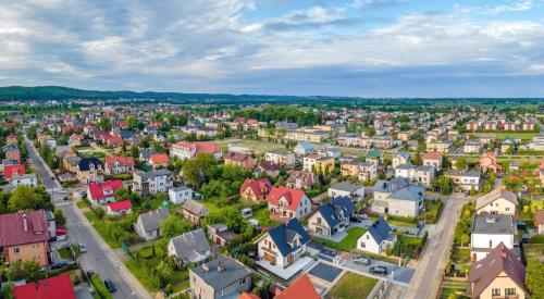 Houses in an American suburb