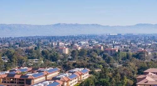 Sunnyvale, California metro aerial view