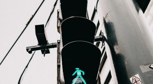 Walk sign traffic light