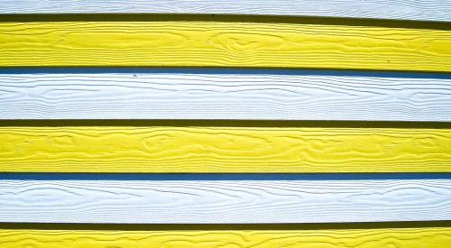 Yellow and white siding