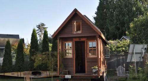 Tiny house amidst the trees