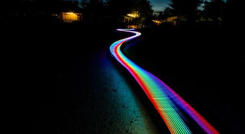 RGB flow on a road at night