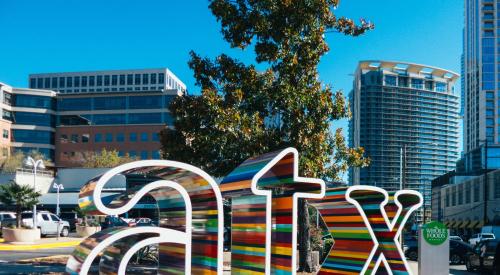 ATX sign in downtown area