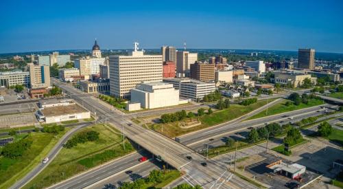 Aerial view of Topeka, Kansas