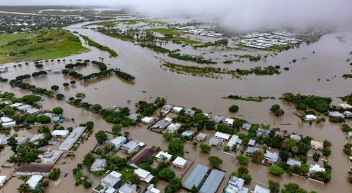 Town flooded