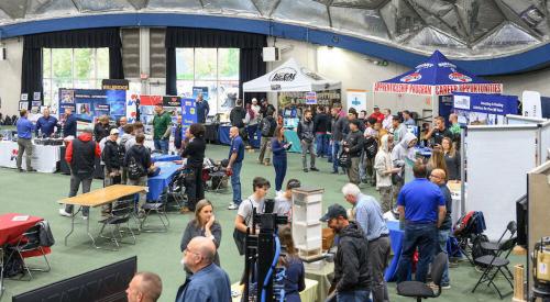 High school students at the University of Notre Dame's Building Trades Day