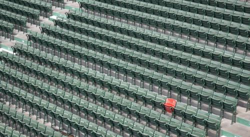 Empty seats in baseball stadium