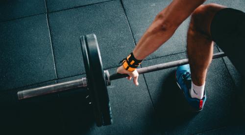 Person lifting weights