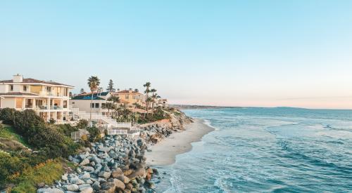 big houses on beach