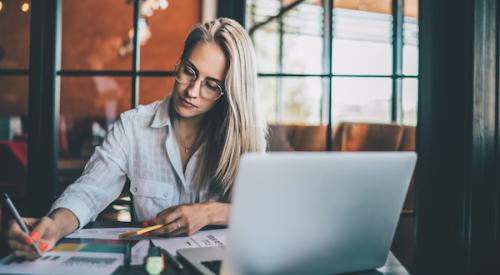 Woman at work