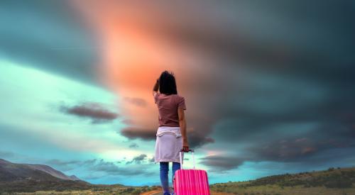 Woman with Suitcase