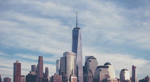 New York skyline with World Trade Center